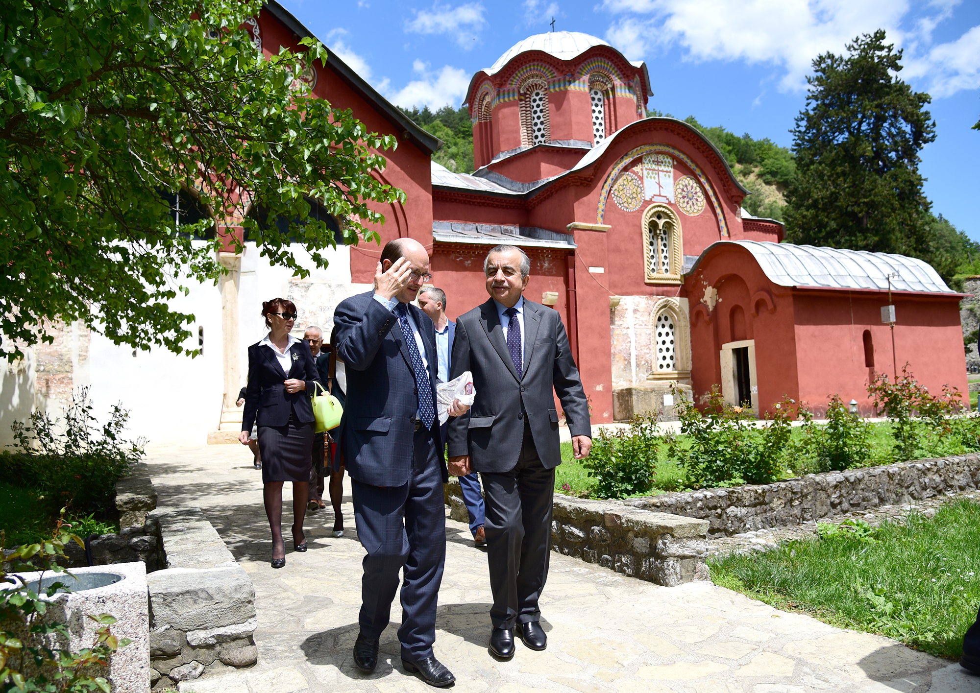 SRSG Zahir Tanin(R), DSRSG Christopher Coleman (L), walking the Peja/Peć Patriarchate. 2016©UNMIK Poto by: Shpend Bërbatovci​