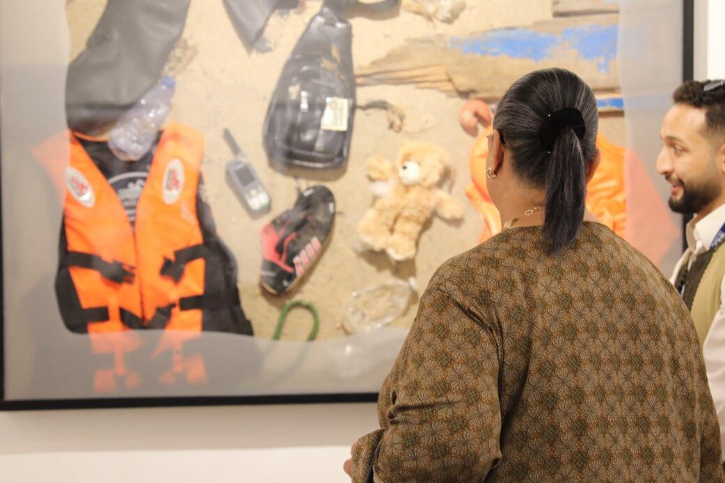 الممثلة الخاصة للأمين العام السيدة هانا تيتيه تتجول في أروقة المعرض