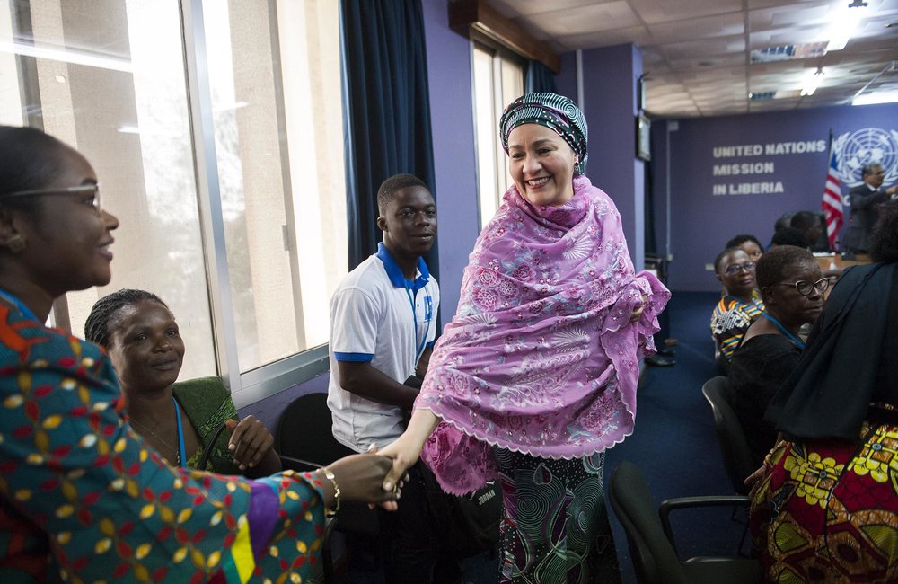 The United Nations Deputy Secretary General Meets The President Of Liberia Unmil The United Nations Deputy Secretary General Meets The President Of Liberia Unmil