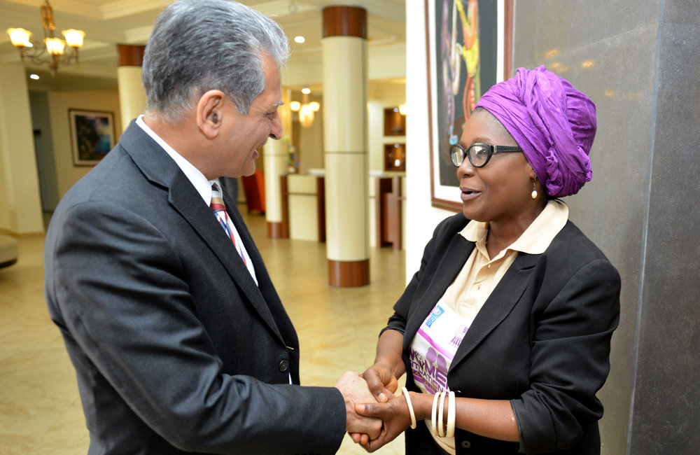 26 December 2017, Presidential Runoff Election Special Representative of the Secretary-General(SRSG) Farid Zarif meeting with Veda Simpson, representative of the Women Situation Room (WSR). ©UNMIL Photo: Shpend Berbatovci