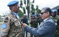 UNMIL Peacekeepers conferred with United Nations medals for their contribution to peace in Liberia